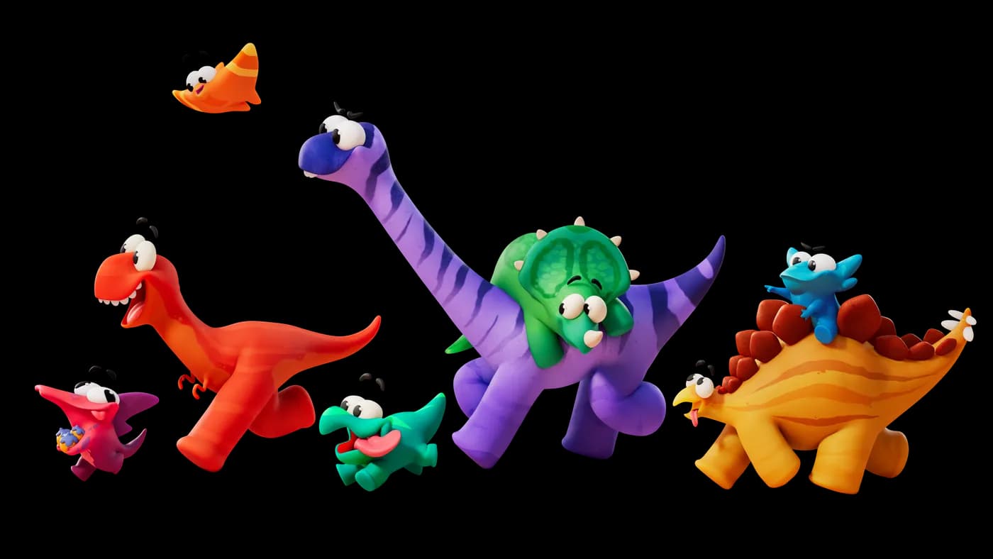 Claynosaurz 3D characters
